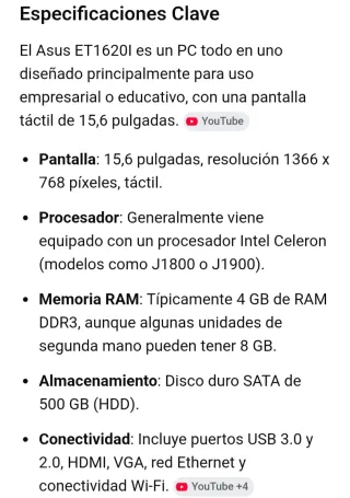 Asus All-in-One PC Negro,ordenador