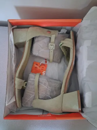 Sandalias de antelina color verde agua Refresh