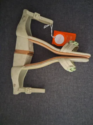 Sandalias de antelina color verde agua Refresh