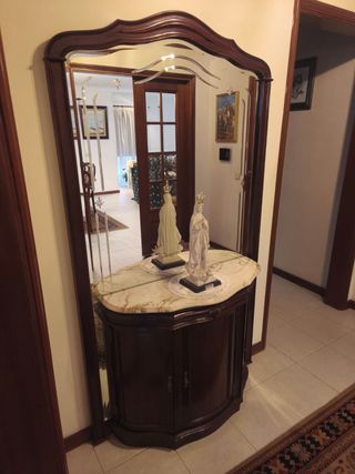 Consola de Entrada / Aparador com Espelho e Tampo