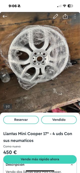 Llantas Mini Cooper 17 - 2 uds con neumáticos