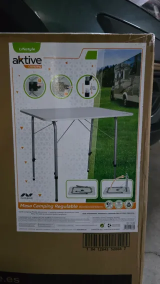 Mesa Camping Aktive Plegable Regulable