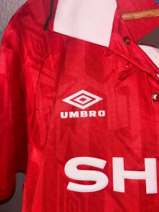 Camiseta Retro Fútbol Cantona Roja/ XL