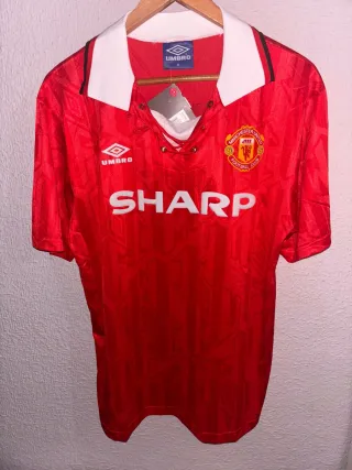 Camiseta Retro Fútbol Cantona Roja/ XL