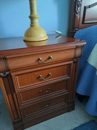 Dormitorio clásico madera 135x180