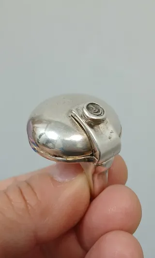 Gran Anillo Ciclón Plateado