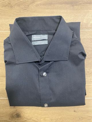 Camisa de botones manga larga gris de Michael Kors