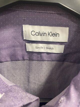 Camisa larga de botones mordada de Calvin Klein