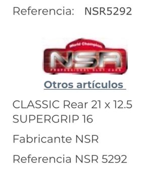 NSR 5292 Neumático super grip 21x12,5 mm