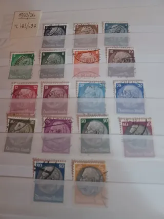 Reich francobolli serie completa 1934