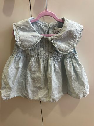 Blusa zara azul niña