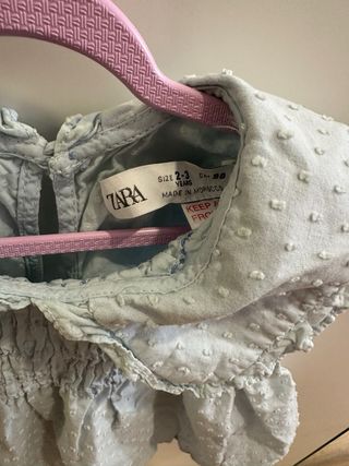 Blusa zara azul niña