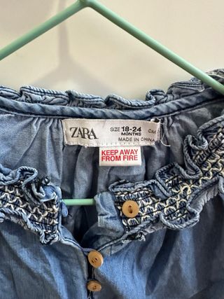 Blusa vaquera Zara niña 18-24 meses
