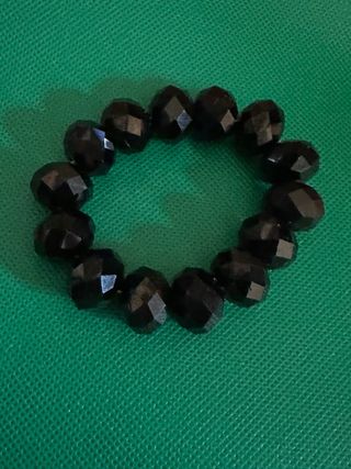 Bracciale in mezzi cristalli sfaccettati – Nero