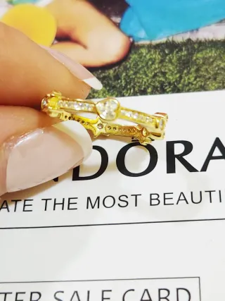 Anillo Pandora Mickey y Minnie Mouse. Talla 56