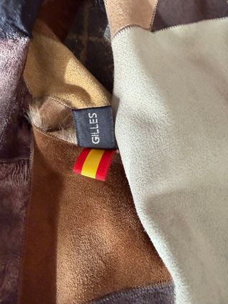 Lujoso abrigo vintage piel patchwork Gilles Ricart