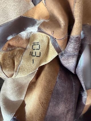 Lujoso abrigo vintage piel patchwork Gilles Ricart