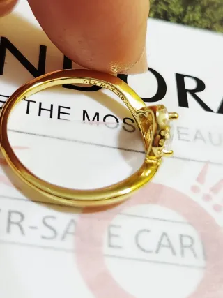 Anillo Corazón Ondulado Brillante Pandora. T/56