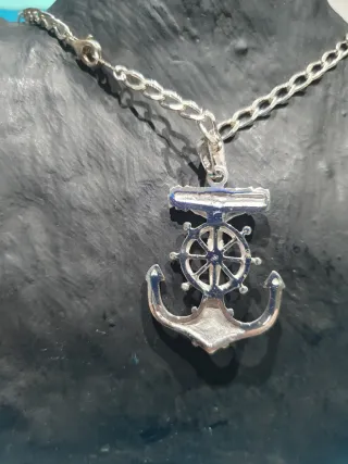 Colgante Cruz Marinera plata 925m. Cadena 60cm.