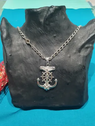 Colgante Cruz Marinera plata 925m. Cadena 60cm.