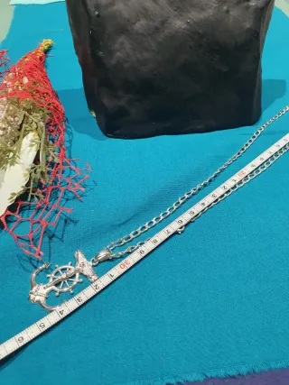 Colgante Cruz Marinera plata 925m. Cadena 60cm.