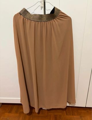 Saia comprida cintura subida