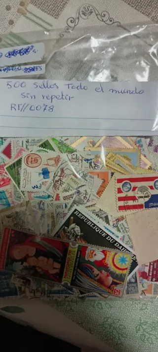 500 sellos de todo el mundo sin repetir