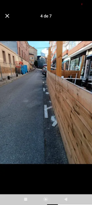 Cierre de terraza de madera tratada para exterior
