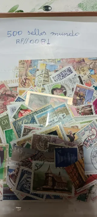 500 sellos de todo el mundo sin repetir