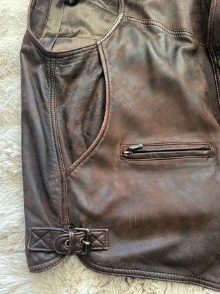 chaleco cuero de oveja