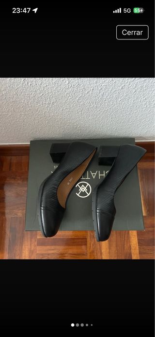 Zapatos tacón negros talla 39 QH