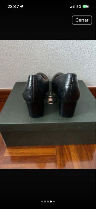 Zapatos tacón negros talla 39 QH