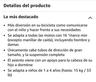 Adaptador Silla Bebé Bicicleta