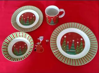 VAJILLA INDIVIDUAL NAVIDAD