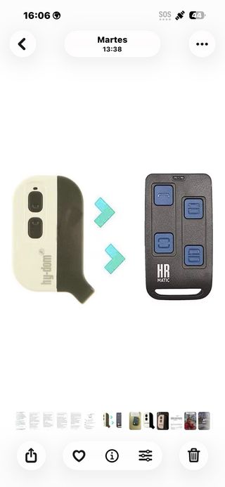 Mando Garaje HR MULTI 3 compatible HYDOM GO MI