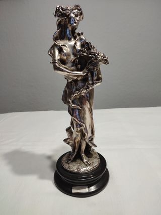 Figura decorativa stile Art Nouveau - bagno argento