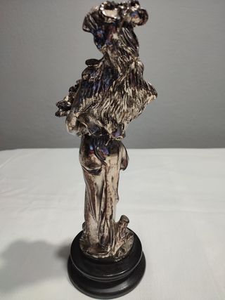 Figura decorativa stile Art Nouveau - bagno argento