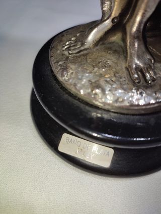 Figura decorativa stile Art Nouveau - bagno argento