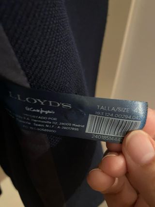 Blazer primavera Lloyds T 42 azul marino