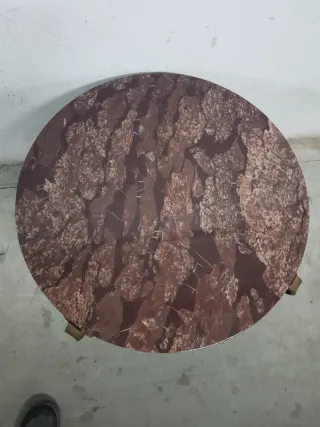 Vendo mesa de forja y marmol