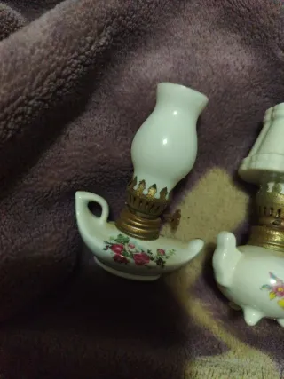 3 lamparas de queroseno antiguos