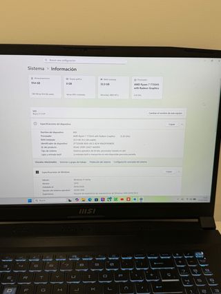 MSI Bravo 17 Ryzen 7 / RTX 4060 / 32GB RAM / 1TB