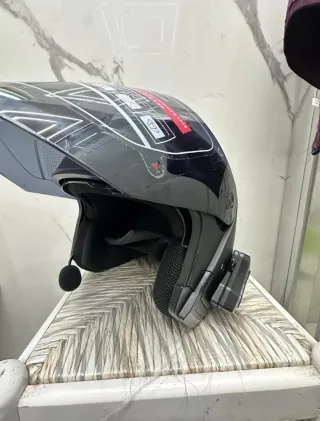 Casco moto+intercomunicador