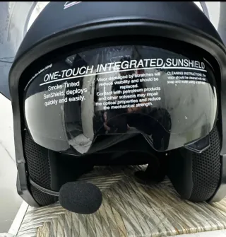 Casco moto+intercomunicador