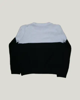 Jersey bicolor blanco y negro punto