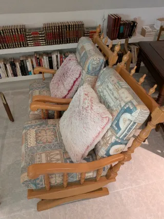 Conjunto de Salón Sofa cama, mecedoras y mecedoras