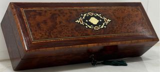 ANTIGUA CAJA GUANTERA NAPOLEÓN FRANCIA SIGLO XIX