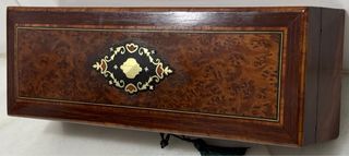 ANTIGUA CAJA GUANTERA NAPOLEÓN FRANCIA SIGLO XIX