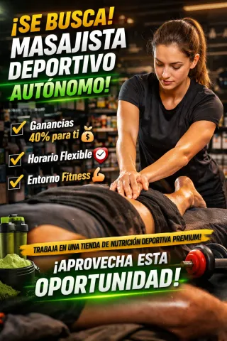 Se busca Masajista Deportivo Profesional autonomo