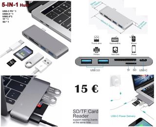 Adpatador Puerto USB-C a Lector tarjetas